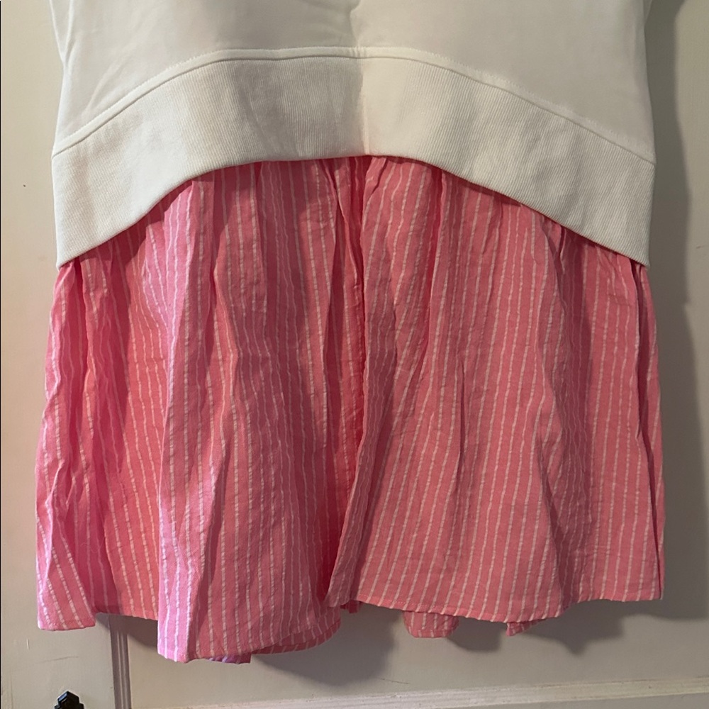 In the Beginning White and Pink Babydoll Dress, Size M, NWT - Picture 4 of 8